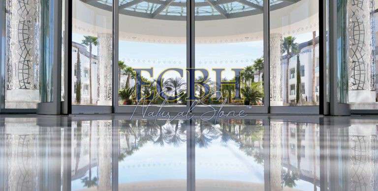 ECBH WHITE IBIZA MARBLE - ENTRANCE HALL HOTEL APARTMENT LOBBY ECBH NATURAL STONES