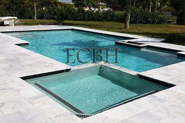 WHITE IBIZA WHITE MARBLE POOL AREA ECBH NATURAL STONES