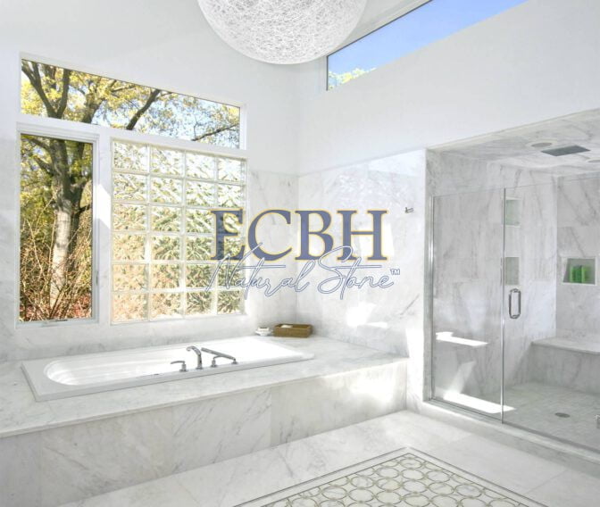 ECBH Natural Stone Bathroom White Marble