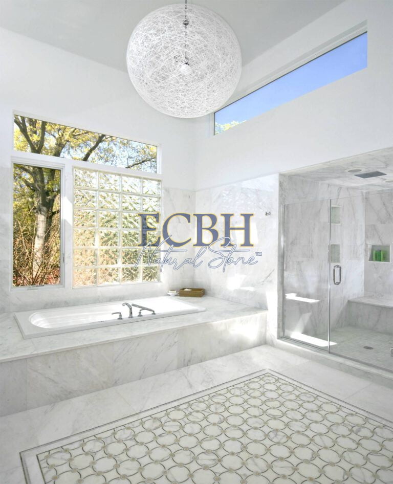 ECBH Natural Stone Bathroom White Marble