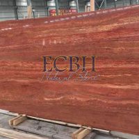 RED TRAVERTINE VEINED - RED MARBLE SLABS - SPANISH MARBLE - ECBH NATURAL STONES