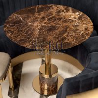 ECBH NATURAL STONES FURNITURE HOME SPANISH MARBLE ECBH NATURAL STONE TABLE COFFEE BROWN EMPERADOR DARK